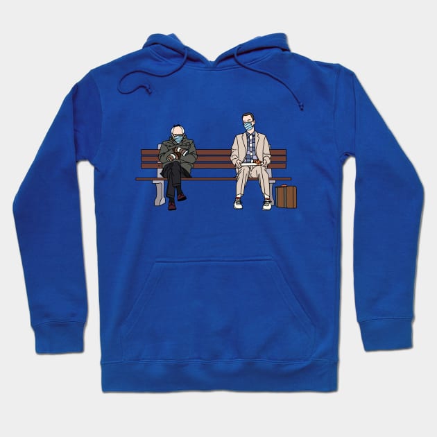 Bernie Sanders and Forrest Gump (color) Hoodie by kindacoolbutnotreally